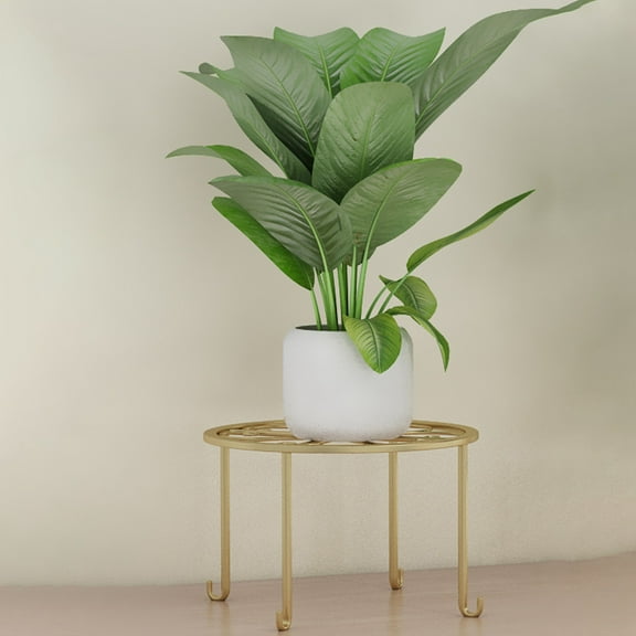 Garcan 4.7" x 9" Gold Metal Pot Plant Stand and Flower Pot Rack