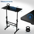 thumbnail image 5 of VIVO Black Mobile 32" Height Adjustable Computer Workstation, 5 of 8