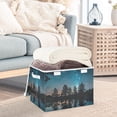 thumbnail image 5 of Strarry Sky Lake Storage Basket for Shelves Foldable Container Organizer for Organizing Toys Clothes Books with Handles, 5 of 7