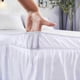 thumbnail image 3 of Bed base cover, single bed skirt with ruffle with solid color elastic, white color, 150 x 200 + 38 cm, 3 of 5