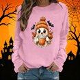 thumbnail image 2 of Aboser Womens Halloween Graphic Pullover Sweatshirt Cute Pumpkin Shirts Chic Clothes Soft Long Sleeve Crewneck Sweatshirts, 2 of 6