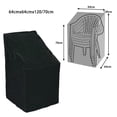 thumbnail image 7 of Garden Patio Chair Cover Water Resistant Stacked Chair Dust Cover High Back Chair Covers Outdoor Furniture Covers for Lounge 64cmx64cmx120cm, 7 of 7