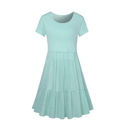 

Baycosin Maternity Dress Summer Women Maternity Short Sleeve Nursied Baby Dress Nightgown Breastfeeding Nightshirt Dress