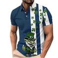 thumbnail image 3 of BiZtdJrK Mens St Patricks Day Polo Tshirts Novelty Wine Glass Graphic Golf Tops Casual Button Lapel Short Sleeve Tennis Shirts 2025 Vacation Outfits Multicolor XXL, 3 of 4
