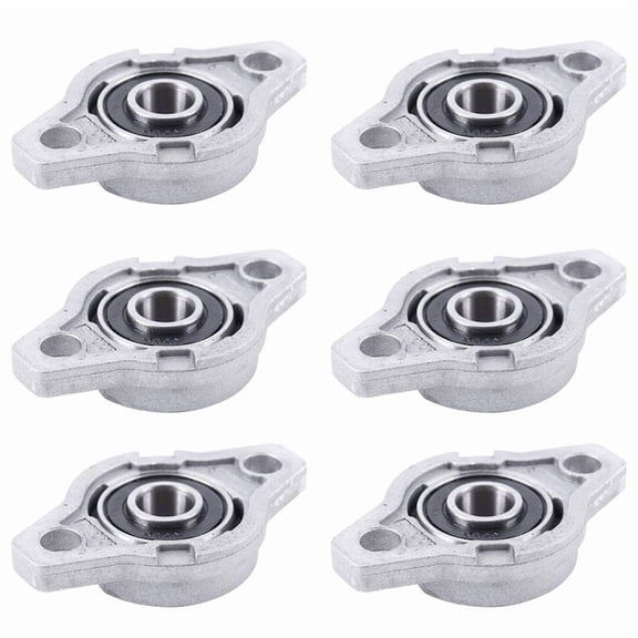 6X KFL000 Bore Inner 10mm Flange Ball Mounted Pillow Block Bearings