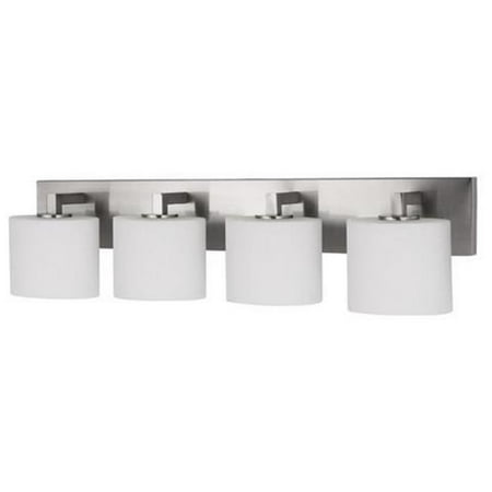 

Modern 4-Light 20W Integrated LED Interior Bathroom Vanity Fixture Brushed Nickel