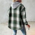 thumbnail image 4 of Zip Up Jacket Sevevn Womens Lightweight Casual Jacket 2025 Plaid Long Sleeve Hooded Jackets Warm Coat, 4 of 5