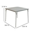 Flash Furniture Gray Folding Card Table Lightweight Portable Folding