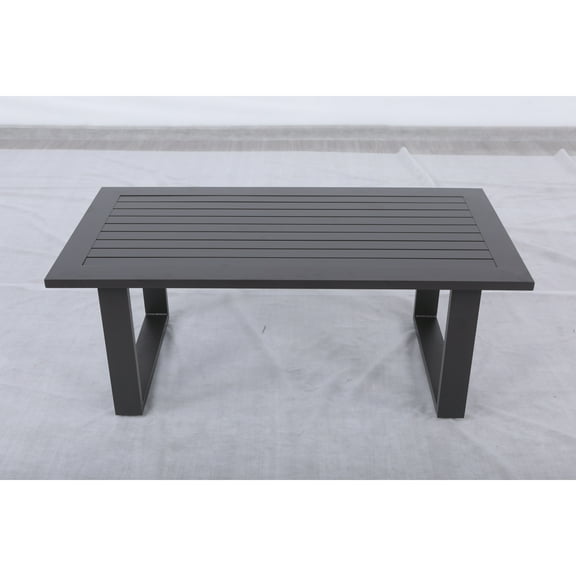 Atlantis Aluminum Frame Coffee Table in Brown