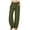 Dark Green, variant on Pants for Women Flowy Casual Drawstring Waist Wide Leg Loose Linen Palazzo Pants with Pocket Black
