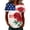 Multicolor#3, variant on Hesxuno USA Patriotic T Shirts for Women American Pride V Neck Tees Henley Short Sleeve Patriotic Tops American Bald Eagle Flag T Shirt Multicolor S