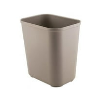 Rubbermaid Commercial 254300BG Fire-Resistant Wastebasket, Rectangular, Fiberglass, 7 gal, Beige