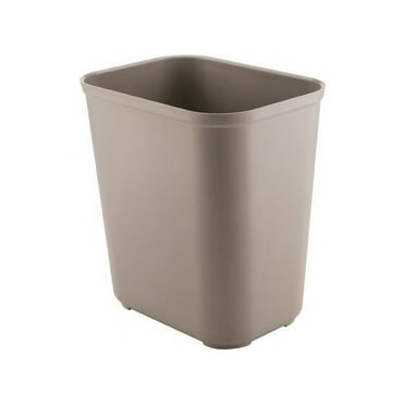 Rubbermaid Commercial 254300BG Fire-Resistant Wastebasket, Rectangular, Fiberglass, 7 gal, Beige