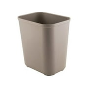 Rubbermaid Commercial 254300BG Fire-Resistant Wastebasket, Rectangular, Fiberglass, 7 gal, Beige