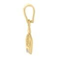 thumbnail image 3 of 10kt Real Yellow Gold Womens Cubic-Zirconia Crown Fashion Charm Pendant, 3 of 3