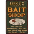 thumbnail image 1 of ANGELO'S Green Bait Shop Man Cave Wall Decor Gift 8x12 Metal 108120027329, 1 of 1