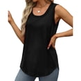 thumbnail image 7 of Yigetop Women Tank Tops Loose Fit, Women's Solid Color Round Neck Vest Summer Fashion Casual Top Woman Tank Top Black L, 7 of 7