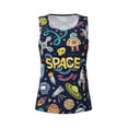 thumbnail image 4 of Fotbe Colorful Space Womens Loose Fit Casual Flowy Slim-Fit Tank Tops Athletic Round Neck Trendy Sleeveless Summer Tops for Gym and Yoga-Large, 4 of 9
