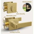 thumbnail image 3 of Mega Handles | Robell Entry Lever and Deadbolt Combo | 3 Pack Keyed- Alike | Satin Brass, 3 of 3