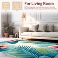 thumbnail image 2 of Flatwoven High Traffic Area Rug, Colorful Hawaiian Leaf Design, Non Slip, Stain Resistant, Washable Area Rugs for Living Room, Bedroom(Blue, 4X6), 2 of 8