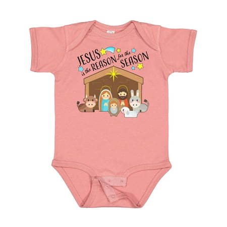 

Inktastic Jesus is the Reason for the Season Christmas Nativity Boys or Girls Baby Bodysuit