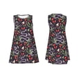 thumbnail image 7 of Naloa Snakes And Snake Fruit Print Women's Summer Spring Casual Beach Sundress,Vacation Sleeveless Tank Crewneck Loose Dresses, 7 of 7
