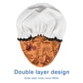 thumbnail image 4 of Shower Caps,Halloween Spooky Icons Pattern Waterproof Shower Cap for Women 4 Pieces,Double Reusable Hair Cover for Shower PEVA Elastic Stretch Hem, 4 of 7