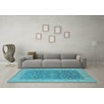 thumbnail image 3 of Ahgly Company Indoor Square Oriental Light Blue Traditional Area Rugs, 3' Square, 3 of 4