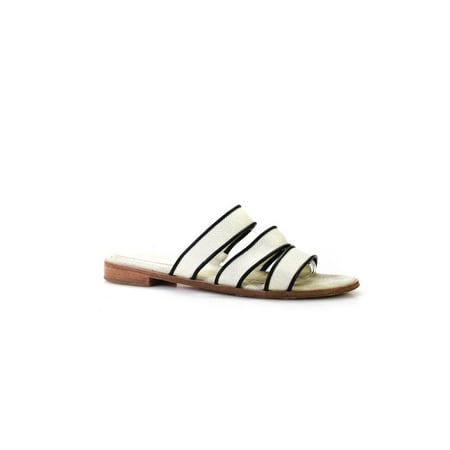 

Pre-owned|Charlotte Stone Women s Strappy Sandal Slides Brown Black Size 8