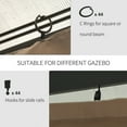 thumbnail image 4 of Outsunny 10' x 12' Gazebo Replacement Sidewall Set, 4 Panels, Brown, 4 of 10