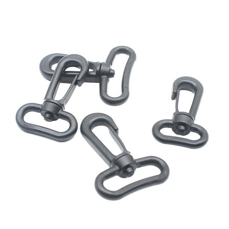 

NUOLUX 10PCS Backpack Hooks Outdoor Travel Tent Accessories Plastic Rotary Hooks Safety Buckle Swivel Snap Trigger Clips Carabiners Rings Rotate Buckles Bag Belt Strap Buckle (Black)