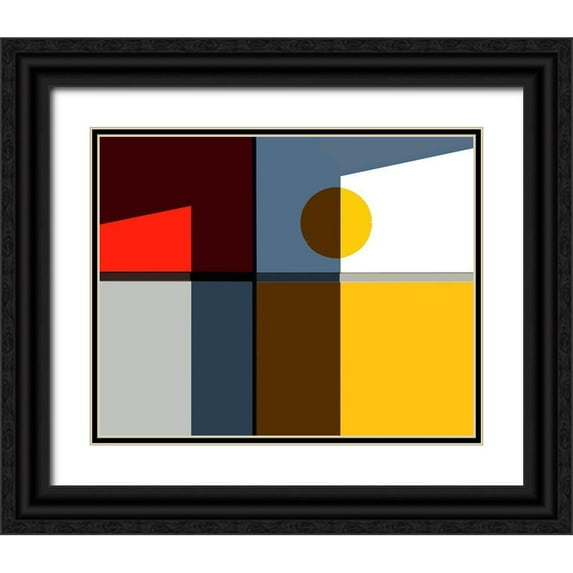 Liu, Cindy 32x26 Black Ornate Wood Framed with Double Matting Museum Art Print Titled - Quadrants