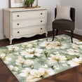 thumbnail image 3 of 2.7'x5' Area Rugs, Spring Floral Indoor Outdoor Area Rug for Living Room Bedroom, Watercolor Sage Green Summer Flowers Washable Bathroom Rugs Kitchen Floor Carpet Mats Home Decor Aesthetic, 3 of 8
