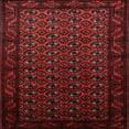 thumbnail image 1 of Ahgly Company Indoor Square Mid-Century Modern Bakers Brown Oriental Area Rugs, 4' Square, 1 of 6