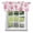 Pink, variant on Kitchen Cafe Valance Curtain for Small Windows,Watercolor Sage Green Hexagon Rod Pocket Short Valances,42x18in
