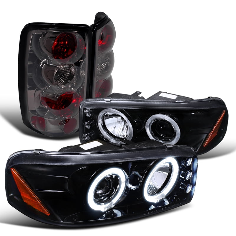 20002006 Yukon/Denali XL LED Halo Projector Glossy Black Headlights