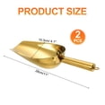 thumbnail image 2 of 2pcs Metal Ice Scoop, 11" x 4.1"Stainless Steel Ice Scooper for Home Bar Use, Gold, 2 of 6