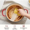 thumbnail image 5 of 3 Quart Enameled Cast Iron Braiser, Non Stick Skillet with Lid, Dutch Oven for Oven Stove Grill, Shallow Cookware for Bake (Red), 5 of 6