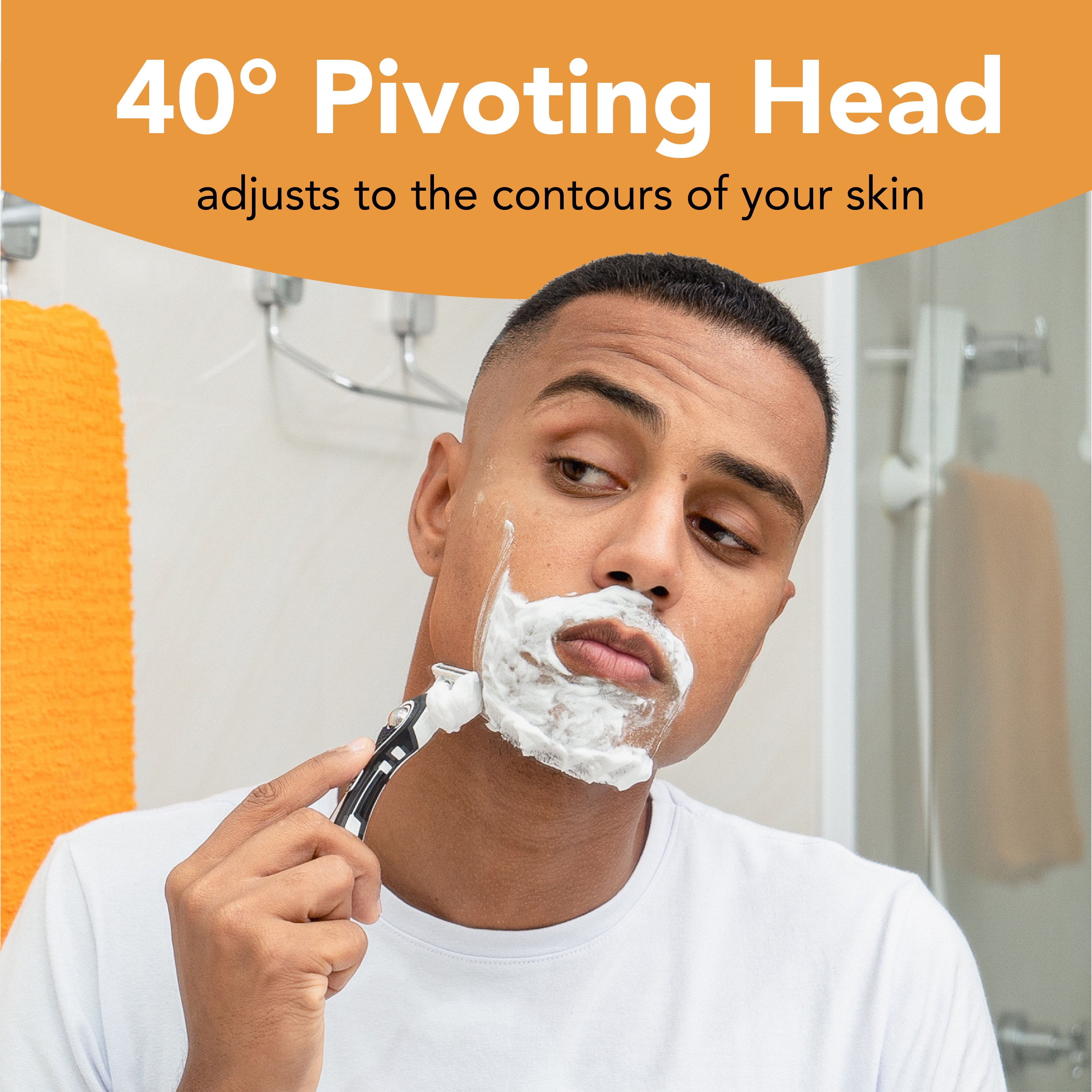 BIC Flex 5 Sensitive Refillable Razor with 1 Handle and 7 Men's Razor Cartridges