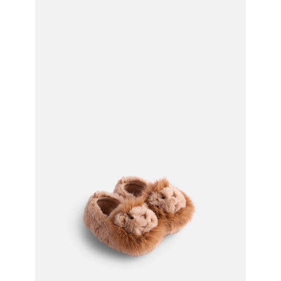 Wonder Nation Baby Girls Animal Slippers