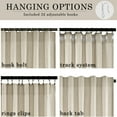 thumbnail image 2 of Jainmy Oatmeal Linen Semi Sheer Curtains 84 Inches Long for Living room Bedroom Light Filtering Window Curtains Farmhouse Country Back Tab Drapes,52"x84", 2 Panels, 2 of 8