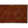 thumbnail image 2 of EORC FAM006RD6X8 6 x 8 ft. Modern Flat Contemporary Weave Wool Area Rug, Red, 2 of 4