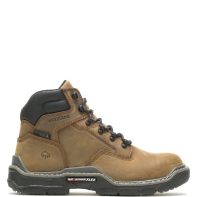 

Wolverine Raider DuraShocks Waterproof 6 Work Boot Men Brown