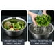 thumbnail image 5 of Juego de ralladores de acero inoxidable, 3 piezas de rallador de cocina con recipiente de drenaje de 26 cm y colador para lavar verduras, trituración eficiente de ensaladas y queso, ideal, 5 of 8