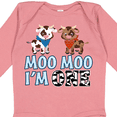 thumbnail image 4 of Inktastic Moo Moo I'm 1 with Cute Holstein Cows Boys or Girls Long Sleeve Baby Bodysuit, 4 of 5