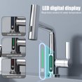 thumbnail image 2 of Riwcyla Kitchen Faucet with Pull Down Sprayer LED Temperature Display Adjustable Height and 360 Degrees Swivel 3 Modes Single,Handle Stainless Steel Pull,Out Basin Mixer Tap, 2 of 6