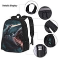 thumbnail image 3 of Balery Wave Chain Shark Mochila escolar 3 en 1 para niños: mochila resistente con lonchera térmica y estuche para lápices. Mochila escolar para niños y niñas., 3 of 7