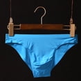 thumbnail image 1 of Calzoncillos sin costuras para hombre, de seda de hielo, de cintura baja, de una pieza, sin costuras, de secado rápido, para jóvenes, 1 of 6