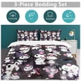 thumbnail image 5 of Kuromi And My Melody Duvet Cover Set 3-Piece Bedding Set Soft Warm And Comfortable Soft Bed Set with 1 Duvet Cover And 2 Pillowcases for Bedroom All Season 90"x90", 5 of 7