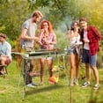 thumbnail image 6 of Foldable Charcoal Grill Portable - 16.7x10x17.7in, Stainless Steel BBQ w/Non-Stick Pan & Shelf, 25.79x11.61in Cooking Area for Camping, Picnics (8 People), 6 of 9